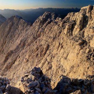 Alba in vetta alla Croda di Ligonto