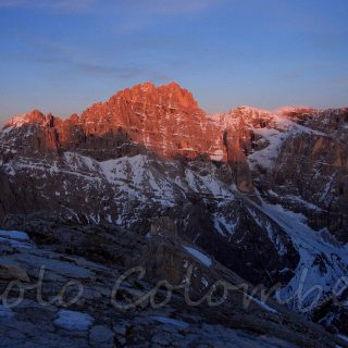 Enrosadira nella Cima Undici