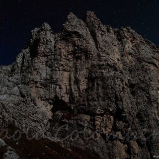 Pizzocco di notte con la luna