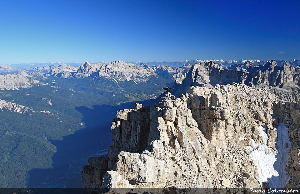 Sulla cresta terminale della cima