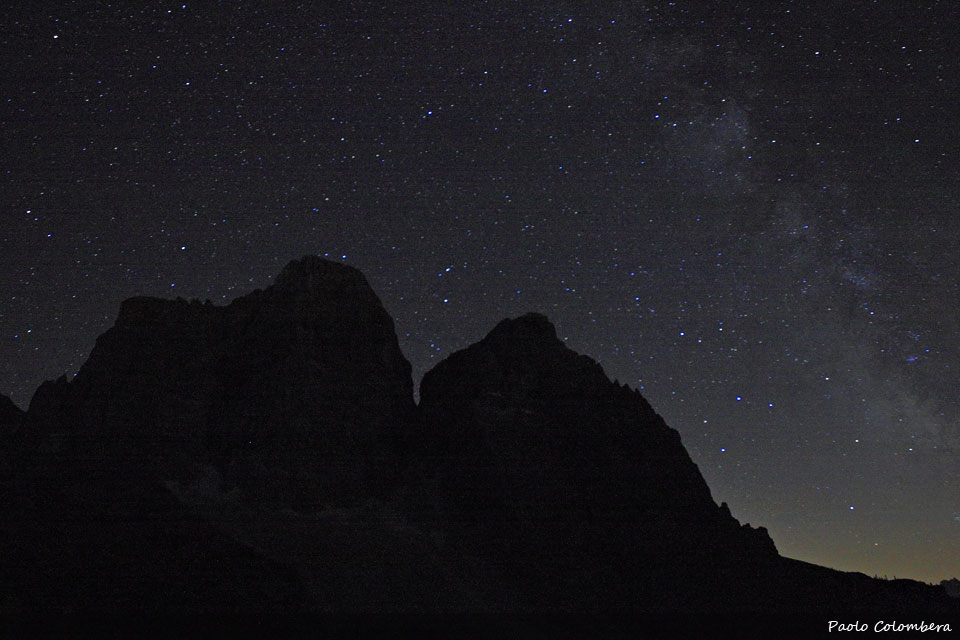 Il Pelmo sotto la via Lattea